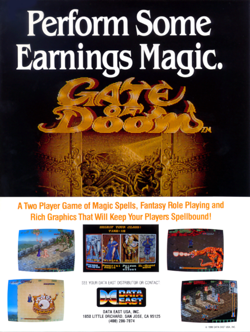 Gate of Doom (US revision 4) Arcade Game Cover